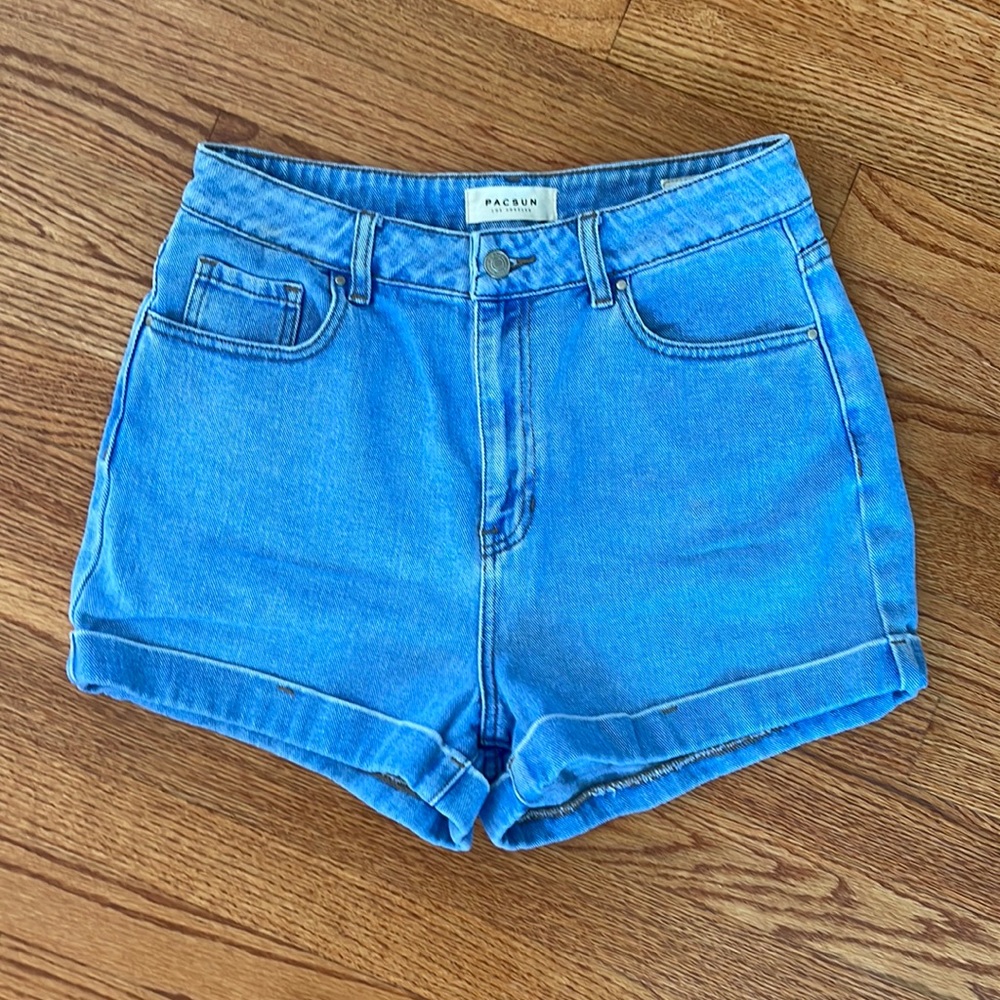 PACSUN Denim Jean Shorts 100% Cotton High Rise Sz 28 PERFECT